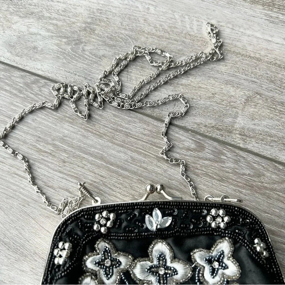 Handmade Beaded Evening Chain Strap Clutch Crossbody  Bag - Picture 3 of 14